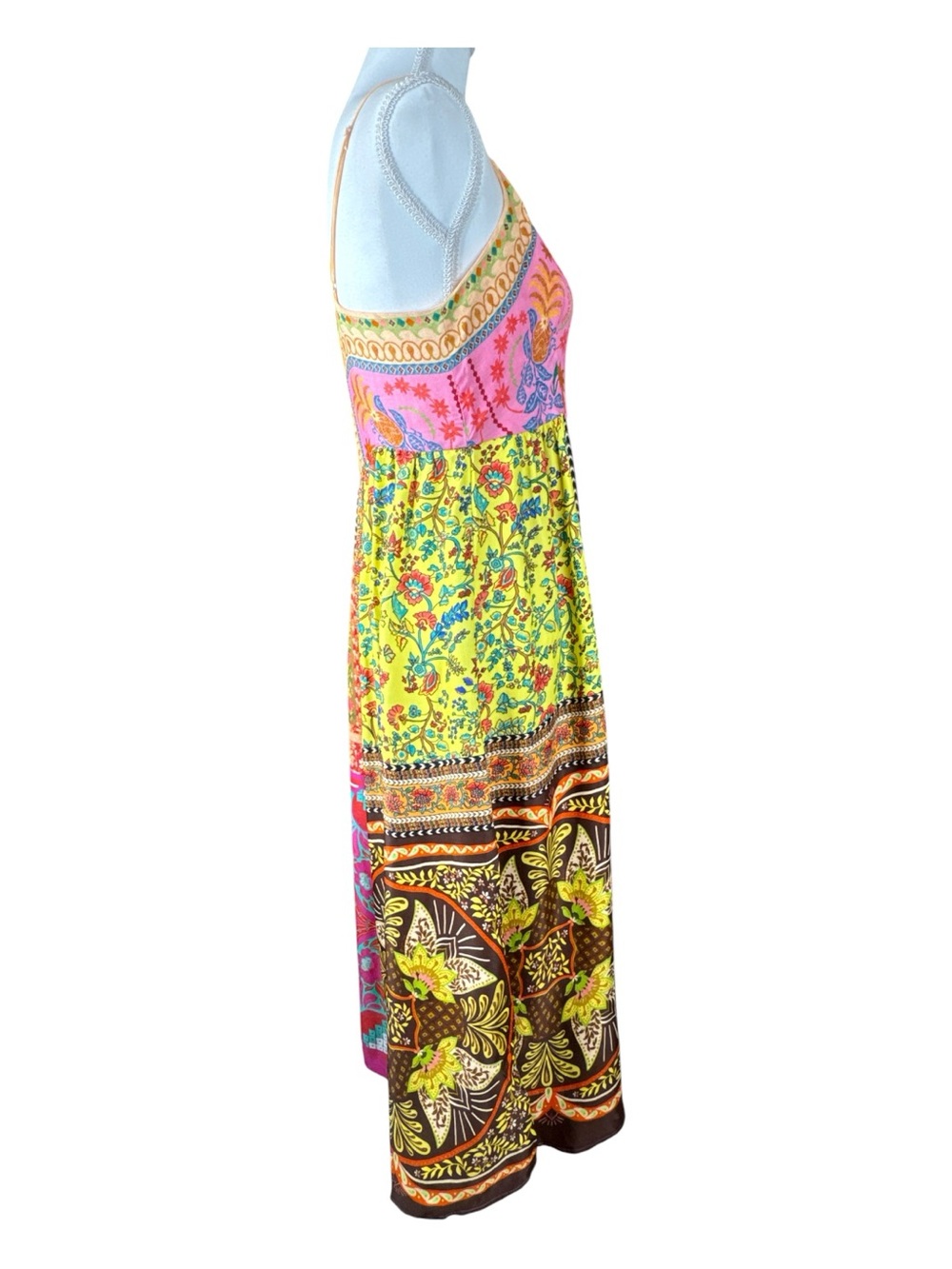 FARM RIO Mixed Scarves Multicolor Midi Dress - Picture 8 of 16